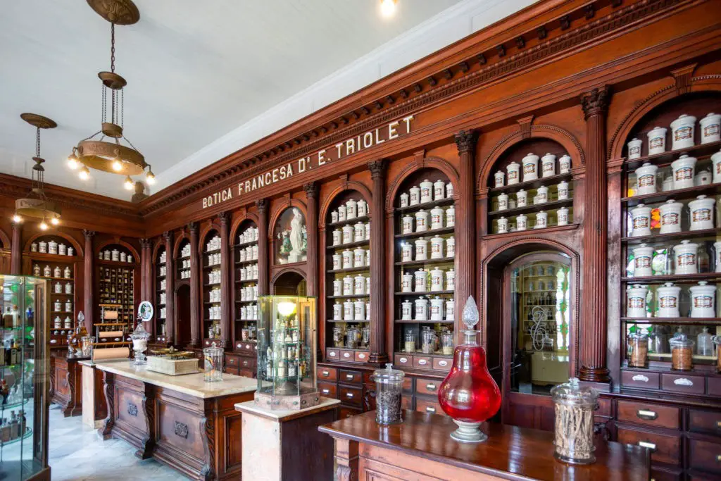 A pharmacy from 1882 converted into a museum in Cuba.