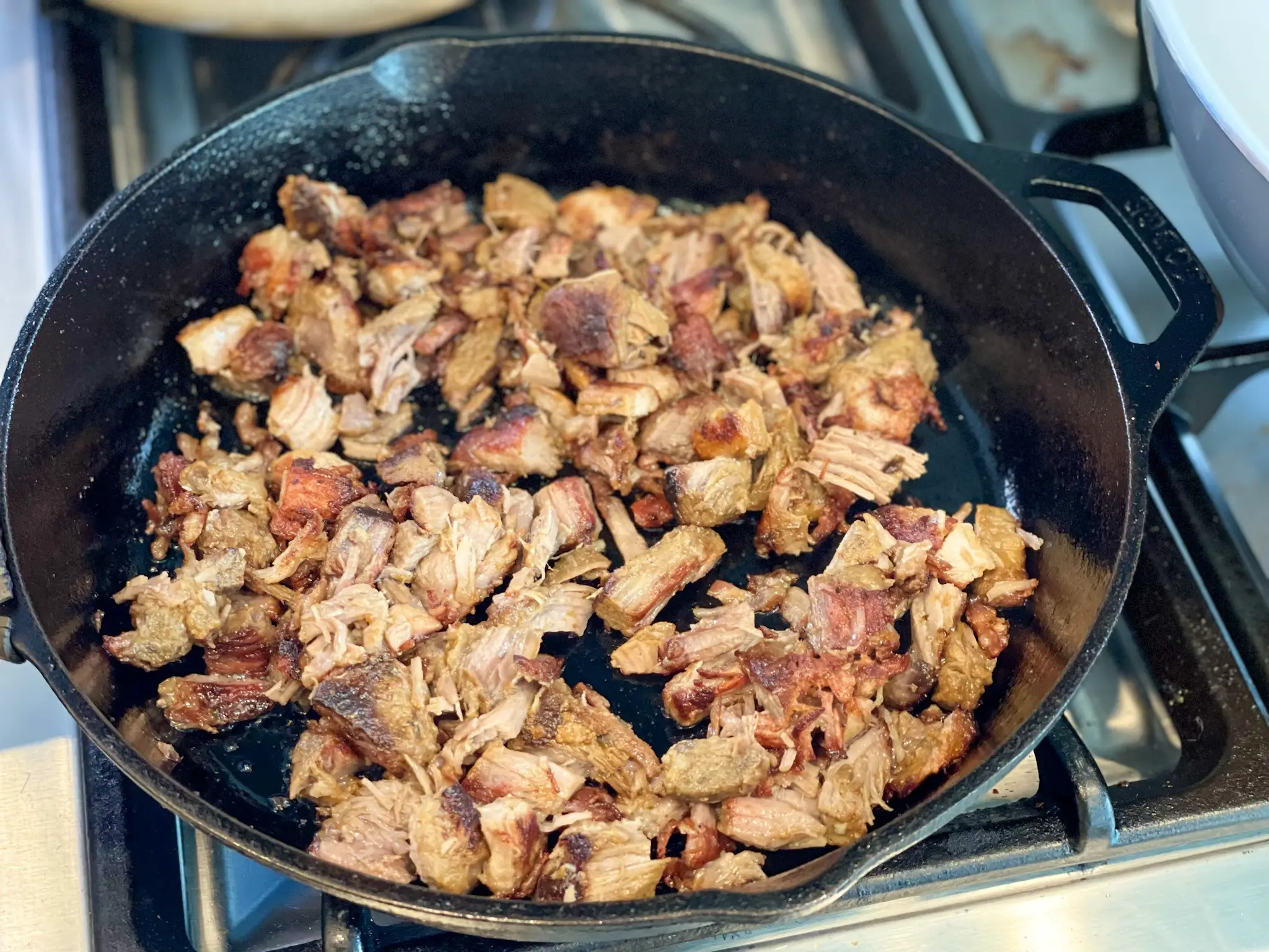 browning masitas in a cast iron skillet