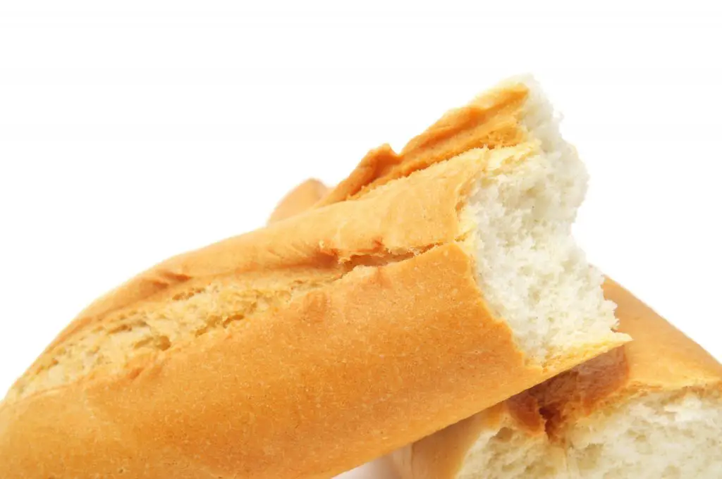 Crusty Cuban bread used for making Cubanos.