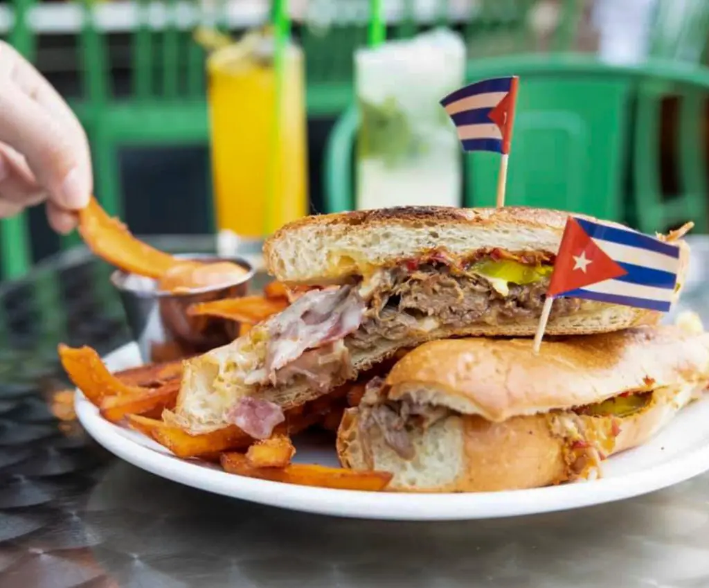 A Cuban sandwich ready to eat at El Sapo restaurant.