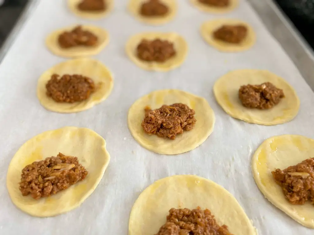 Empanada dough discs with Picadillo filling.